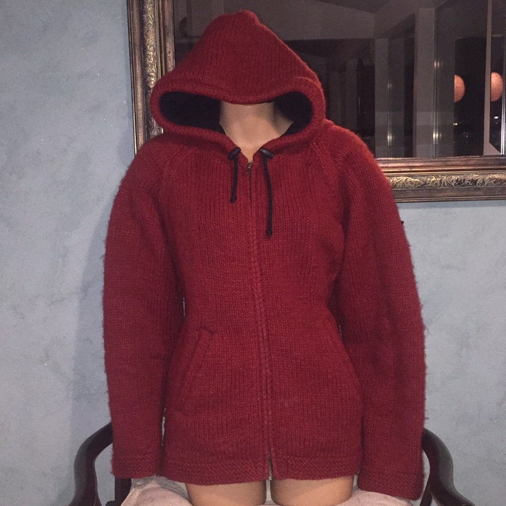 🥶❄️🇳🇵Ganesh Himal 💯% wool hand knit Nepal jacket
